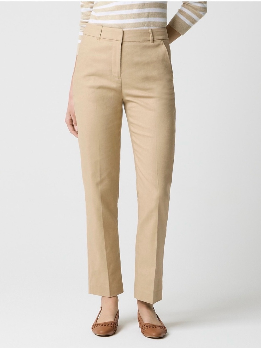 Jcrew Kallie Straight leg pants 12 beige